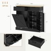 Aghana Digitals Black Farmhouse 10 Gallon Tilt-Out Trash Cabinet with 2 Drawers, 3-Tier Spice Rack - 3 of 4