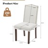 FURNIinspire Dining Chairs Comfort Modern Armless Dining Chairs With Upholstered Fabric, Armless Dining Chair For Dining Room, Beige, 16"*14"*37" - 2 of 4