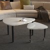 TiramisuBest Modern 360 Swivel Coffee Table, Rotatable with Solid Wood Legs, Easy Assembly, Walnut - 4 of 4