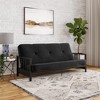 RealRooms Henry Square Metal Arm Futon with 6" High Density Polyester Fill Mattress - 3 of 4