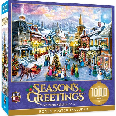 Victorian Holidays 1000 Piece Christmas Jigsaw Puzzle with Bonus Poster