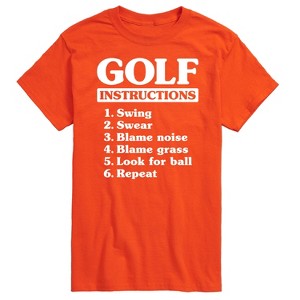 Men's - Instant Message - Golf Instructions Short Sleeve Graphic T-Shirt - 1 of 4