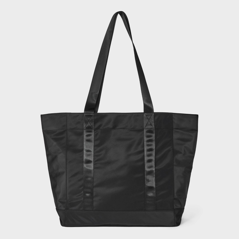 Photos - Women Bag Large Canvas Tote Handbag - Wild Fable™ Black