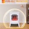 SEVOBAL Fireplace Insert Heater Mantel 3D Flame Fireplace Stove Bottom Air Outlet Fire Place Panoramic Fire Place Heater, White, 17"*12.25"*21.75" - 4 of 4