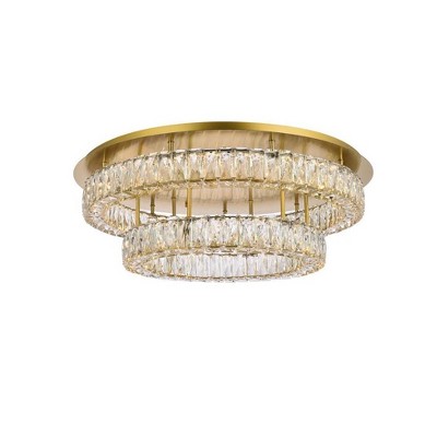 Elegant Lighting Monroe 2 - Light Flush Mount in  Gold