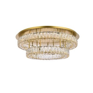 Elegant Lighting Monroe 2 - Light Flush Mount in  Gold - 1 of 4