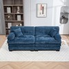 84'' Chenille Deep Seat Loveseats Sofa with Throw Pillows - 2 of 4