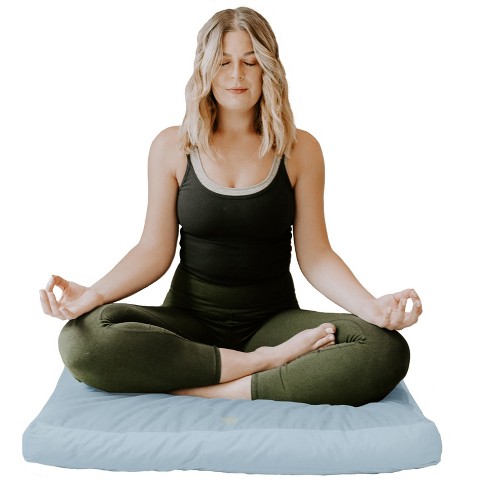 Node Fitness Zafu Meditation Cushion, 15 Round Yoga Pillow - Teal : Target