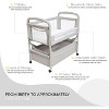 MYKKO Bedside Bassinet for Baby, Portable Baby Bassinet Bedside Sleeper for Newborn Infants with Wheels Storage Basket, Adjustable 7 Heights - 3 of 4