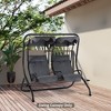 Outsunny 2-Seater Swing Canopy Replacement, Outdoor Swing Seat Top Cover - 3 of 4