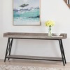 MAYEERTY Industrial Console Table, 2-Tier Narrow Sofa Table Behind Couch - 2 of 4