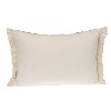 HomeRoots 14" X 20" Beige and Black Southwestern Cotton Throw Pillow With Fringe - 4 of 4