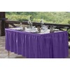 Crown Display 6 pack Disposable Plastic Tableskirts - 29" x 14 Ft ruffled Table Skirt with Adhesive Strip - 6 Count - 4 of 4