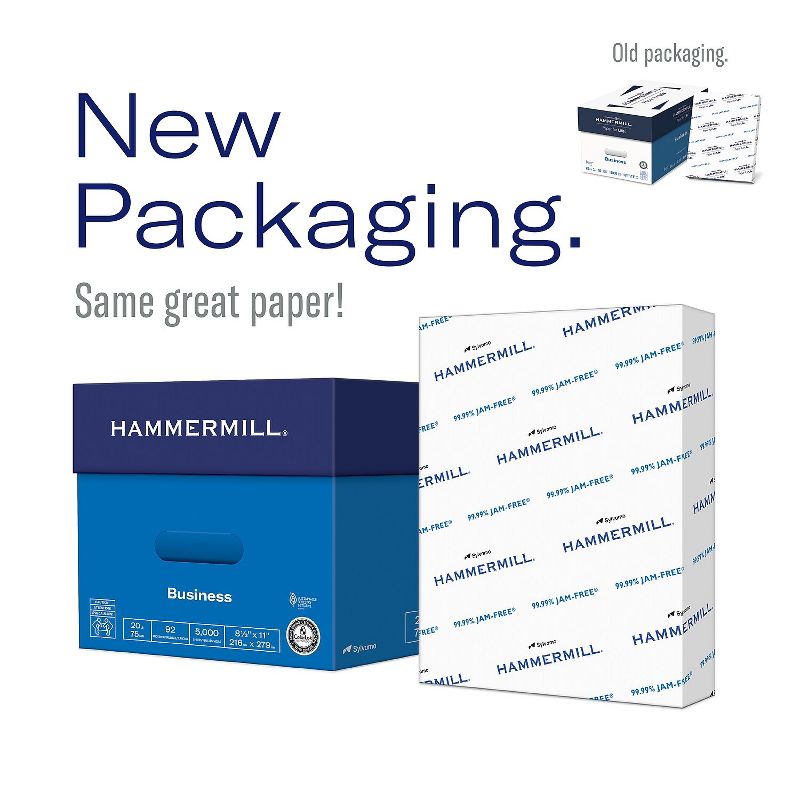 Hammermill Copy Plus 8.27" x 11.69" Copy Paper 20 lbs. 92 Brightness 500 Sheets/Ream (105500), 2 of 9