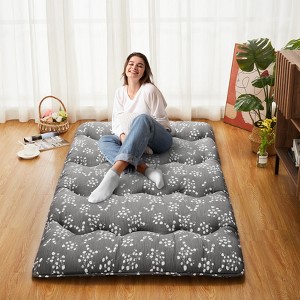 Japanese Futon Floor Mattress, Portable Thick Tatami Mat, Roll Up Futon Pad, Foldable Floor Mattress, Sleeping Mattress for Camping, Dormitory - 1 of 4