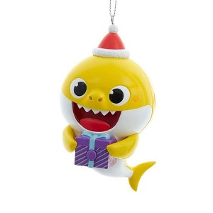 Kurt Adler Plastic Ornament for Christmas Tree, Baby Shark Ollie with Sound - 1 of 1