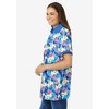 Woman Within Women's Plus Size Perfect Printed Short-Sleeve Polo Shirt - 4 of 4