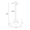 LNC Orthosting 1-Lights 11.8" Modern Cone Luxury Integrated LED Pendant  Lights, Polished Gold and Clear Glass - 3 of 4