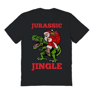 Rerun Island Men's Christmas Ruintehall Trex Short Sleeve Graphic Cotton T-Shirt - 1 of 1