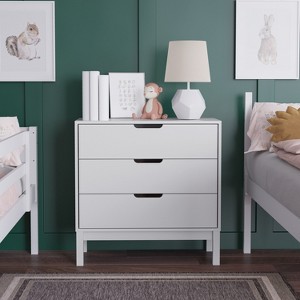 Emma and Oliver Kids Triple-Drawer Dresser with Solid Wood Frame, Chest of Drawers for Kids Bedroom - 1 of 4