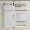 Dolonm  MDF White K-Shaped Barn Door with Hardware (Includes Round Tube Handrail and Swing Stop) - 3 of 4