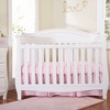 Everyday Kids Light Pink Pleated Crib Skirt – 100% Cotton Dust Ruffle for Baby Girls, Split Corners, 14” Drop – Fits Standard Crib Mattresses - 3 of 4