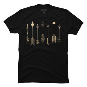 Men's Design By Humans Be Brave Little Arrow (gold) By staceyroman T-Shirt - 1 of 4