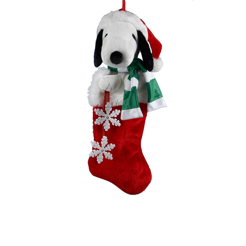 UPC 086131739392 product image for Snoopy 21 Plush Head with Snowflake Dangles Christmas Stocking, Multi-Colored | upcitemdb.com