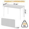 Folding Table, Portable Folding Card Rectangle Table with Sturdy Metal Frame - 2 of 4