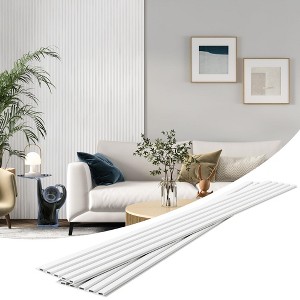 8 Pack Slat Wall Panels, WPC Soundproof 3D Wall Panel for Interior Wall Decor - 1 of 4