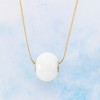 Ross-Simons White Kunlun Jade Bead Pendant With 14kt Yellow Gold Size 0.63 - 4 of 4