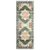 Vintage Distressed Floral Print Carpet Machine Washable Carpet Stain Resistant Easy Cleaning Indoor Carpet - 3 of 4
