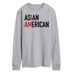 Men's - Instant Message - I Am Asian American Long Sleeve Graphic T-Shirt - 1 of 4
