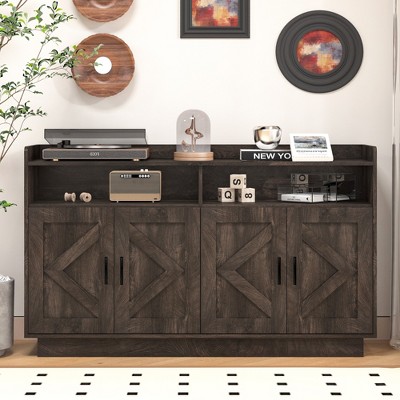 VYNXARIA Elegant Buffet Sideboard Cabinet with Gold Handles - Versatile Storage for Any Room