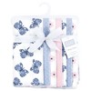 Hudson Baby Baby Girls Cotton Flannel Burp Cloths 7pk, Beautiful Butterfly, One Size - 2 of 4