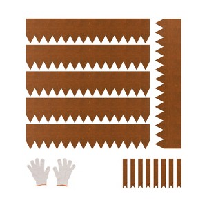 VEVOR Steel Landscape Edging, 6 Packs 40 x 8 in Weather-Resistant & Pre-Rust Metal Landscape Edging, Bendable Garden Edging Border, Brown - 1 of 4