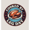 Thanksgiving Cooked by Leg Day Adult Long Sleeve Hoodie - image 2 of 2