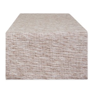Design Imports Off-White Tonal Recycled Cotton Slubby Rib Table Runner - 1 of 4