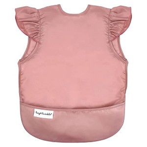 Tiny Twinkle Mess-Proof and Waterproof Baby Bib/Apron with Ruffled Shoulder, Machine Washable and BPA-Free - 1 of 4