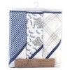 Touched by Nature Baby Unisex Organic Cotton Hooded Towels, Blue Elephant, One Size - 2 of 2