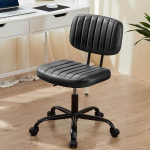 Grungis Adjustable Height Office Chair with Thick Cushion,Armless Desk Chair,360° Rolling Swivel Computer Chair for Adult,Student - 1 of 4