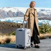 SUGIFT Carry-On Luggage Zipperless Aluminum Frame Suitcase with Spinner Wheels TSA Lock Cup Holder 20" 24" 28" - 3 of 4