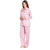 Casual Nights Women's Long Sleeve Floral Button Down Pajama Set - 2 of 4
