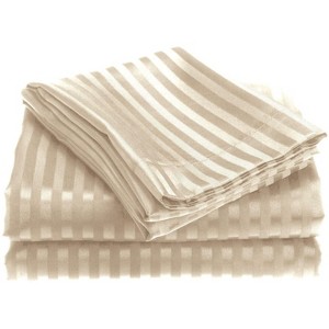 Kate Aurora 4-Piece Premium Hotel Quality Striped Bed Sheet Sets - 1 of 1