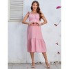 Womens Maternity Sweetheart Neckline Flutter Sleeve Ruffle Hem Maxi Dress - 4 of 4