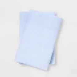 Standard Easy Care Solid Pillowcase Set Light Blue - Room Essentials™