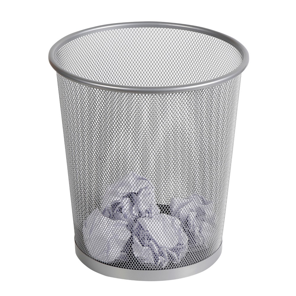 Mesh Waste Basket Silver - Brightroomâ„¢