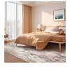 Blue-2*6 feet  Faux Wool Modern Abstract Area Rug Machine Washable Non Slip Non Shedding Stain Resistant Low Pile Ultra Soft&Thin Pet Friendly Perfec - 4 of 4