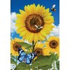 Sunflowers and Bees Summer House Flag Floral Butterfly 28" x 40" Briarwood Lane - image 3 of 4