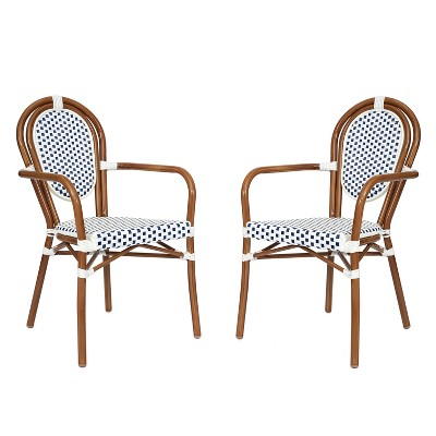Alamont 2pk Commercial Thonet Stacking Chairs with Arms